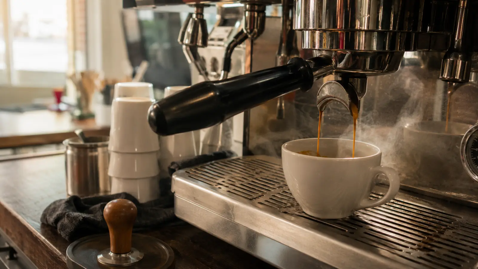Profi-Siebträgermaschine und Kaffee-Equipment zum Mieten in Dresden
